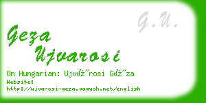 geza ujvarosi business card